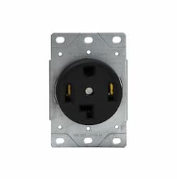 Black Industrial Grade Power Devices Flush-Mount Receptacle