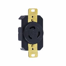 Enerlites Black Industrial Grade 20A Locking High Voltage Receptacle