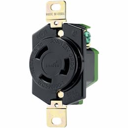 Enerlites Black Industrial Grade 30A 2-Pole Locking Receptacle