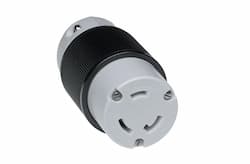 Enerlites Black Industrial Grade 30A 2-Pole Locking Cord Connector