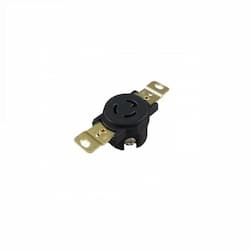 15 Amp 277V NEMA L7-15R Locking Receptacle, Black