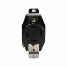 Enerlites Black Industrial Grade 30A 3-Pole Locking High Voltage Receptacle