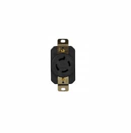 20 Amp 125V-208V NEMA L21-20R Locking Receptacle, Black