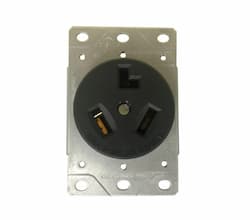 Enerlites Black 30A Industrial Grade Flush Mount Receptacle