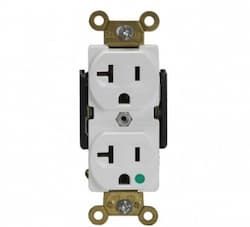 Enerlites White Industrial Grade Straight Blade 15A Duplex Receptacles