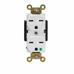 Ivory 15A Straight Blade Duplex Hospital Receptacle