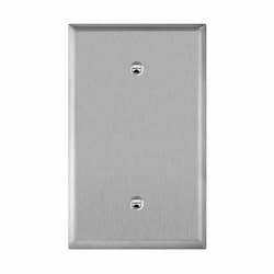 1-Gang Over-Size Wall Plate, Blank, Stainless Steel