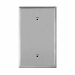 1-Gang Over-Size Wall Plate, Blank, Stainless Steel