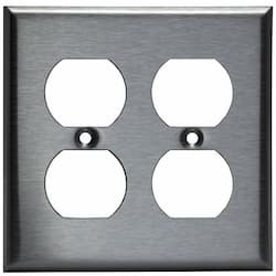 Enerlites Stainless Steel 2-Gang Duplex Receptacle Metal Wall Plate