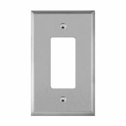 1-Gang Over-Size Wall Plate, Decora/GFCI, Stainless Steel