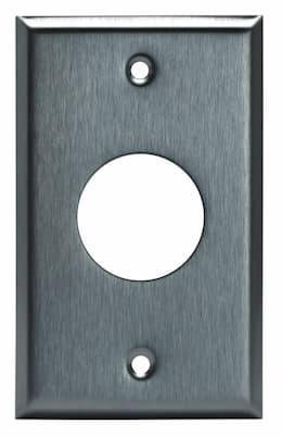 Stainless Steel 1-Gang Single 15 & 20A Straight Blade Receptacle Wall Plate