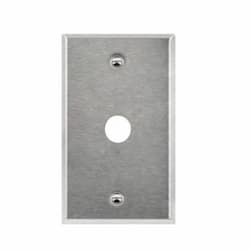 Enerlites 1-Gang Cable Metal Wall Plate, 0.625-in Diameter, Stainless Steel