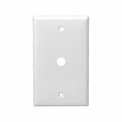 Enerlites White Telephone and CATV 1-Gang Phone and Cable Wall Jack Plate