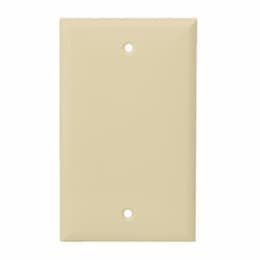Ivory Colored Thermoplastic 1-Gang Blank Wall Plate