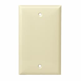 Almond Mid-Size Thermoplastic 1-Gang Blank Wall Plate