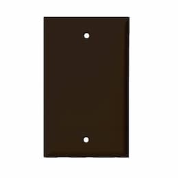 Brown Mid-Size Thermoplastic 1-Gang Blank Wall Plate