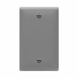 1-Gang Mid-Size Wall Plate, Blank, Gray