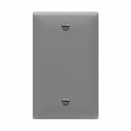 1-Gang Mid-Size Wall Plate, Blank, Gray