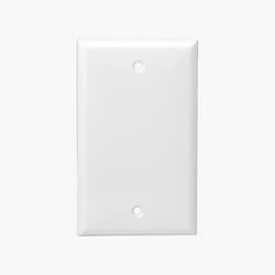 1-Gang Mid-Size Wall Plate, Blank, Ivory