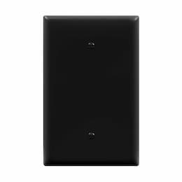 1-Gang Over-Size Wall Plate, Blank, Black