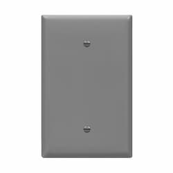 1-Gang Over-Size Wall Plate, Blank, Gray