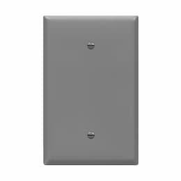 1-Gang Over-Size Wall Plate, Blank, Gray