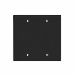 2-Gang Unbreakable Blank Wall Plate Cover, Polycarbonate, Black