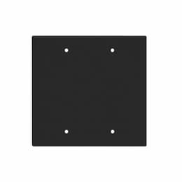 2-Gang Unbreakable Blank Wall Plate Cover, Polycarbonate, Black