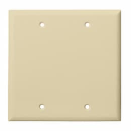 Enerlites Ivory Colored Thermoplastic Two-Gang Blank Wall Plate