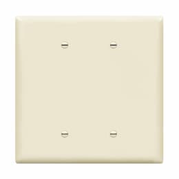 2-Gang Over-Size Wall Plate, Blank, Light Almond