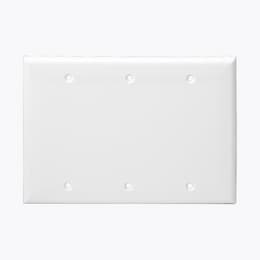 Enerlites White Colored Thermoplastic Three-Gang Blank Wall Plate