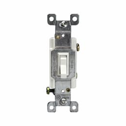 Enerlites Ivory Single-Pole Push-In and Side Wired 15A Toggle Switches