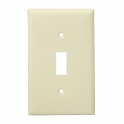 Almond Colored 1-Gang Toggle Switch Plastic Wall Plates
