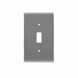 1-Gang Unbreakable Wall Plate Switch Cover, Polycarbonate, Gray