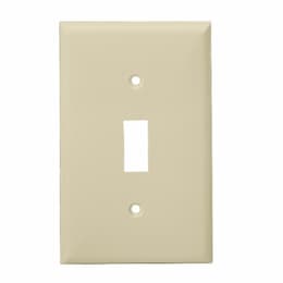 Almond Mid-Size 1-Gang Toggle Switch Plastic Wall Plates