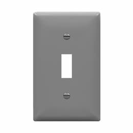 1-Gang Mid-Size Wall Plate, Toggle, Gray