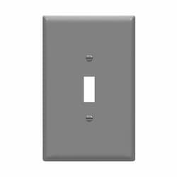 1-Gang Over-Size Wall Plate, Toggle, Gray