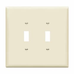 2-Gang Over-Size Wall Plate, Toggle, Light Almond