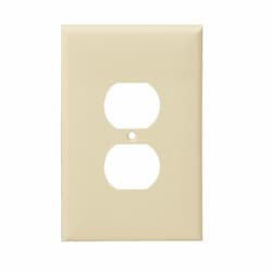 Enerlites Ivory 1-Gang Duplex Receptacle Plastic Wall Plates