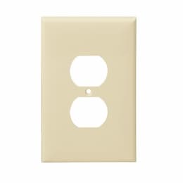 Enerlites Ivory 1-Gang Duplex Receptacle Plastic Wall Plates