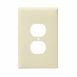 Almond 1-Gang Mid-Size Duplex Receptacle Plastic Wall Plates