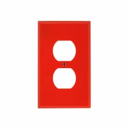 1-Gang Mid-Size Wall Plate, Duplex, Red