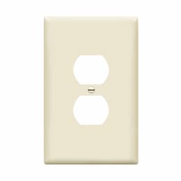 1-Gang Over-Size Wall Plate, Duplex, Light Almond