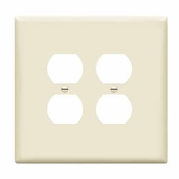 2-Gang Over-Size Wall Plate, Duplex, Light Almond