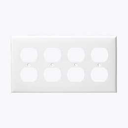 Brown 4-Gang Duplex Receptacle Plastic Wall Plates