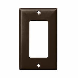 Brown Colored 1-Gang Decorator/GFCI Plastic Wall plates