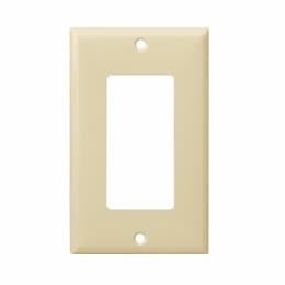Ivory Colored 1-Gang Decorator/GFCI Plastic Wall plates