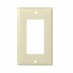 Almond 1-Gang Mid-Size Decorator/GFCI Plastic Wall plates