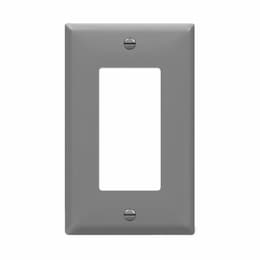 1-Gang Mid-Size Wall Plate, Decora/GFCI, Gray