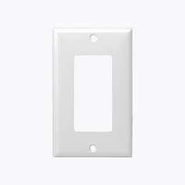 Enerlites White 1-Gang Mid-Size Decorator/GFCI Plastic Wall plates
